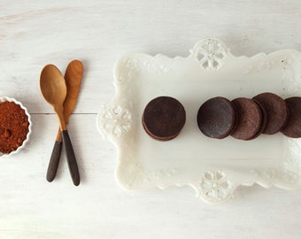Chocolate Caramel Sandwich Cookies with Chipotle and Sea Salt, Gourmet cookies
