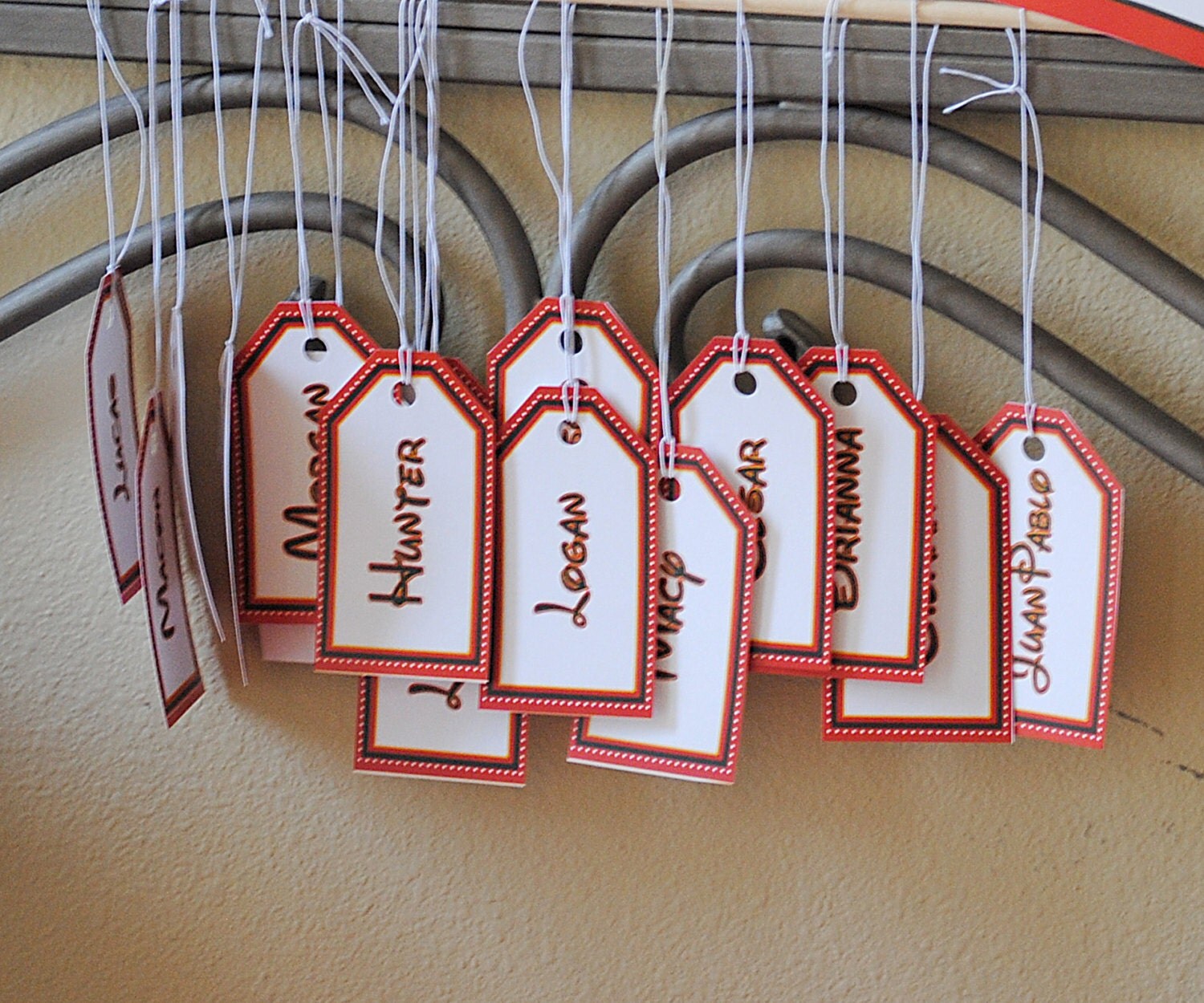 INSTANT DOWNLOAD Digital Hanging Name Tags Inspired by