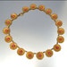 Antique Art Deco Necklace Rhinestone Gold Flower VIntage Jewelry 1930s Pink