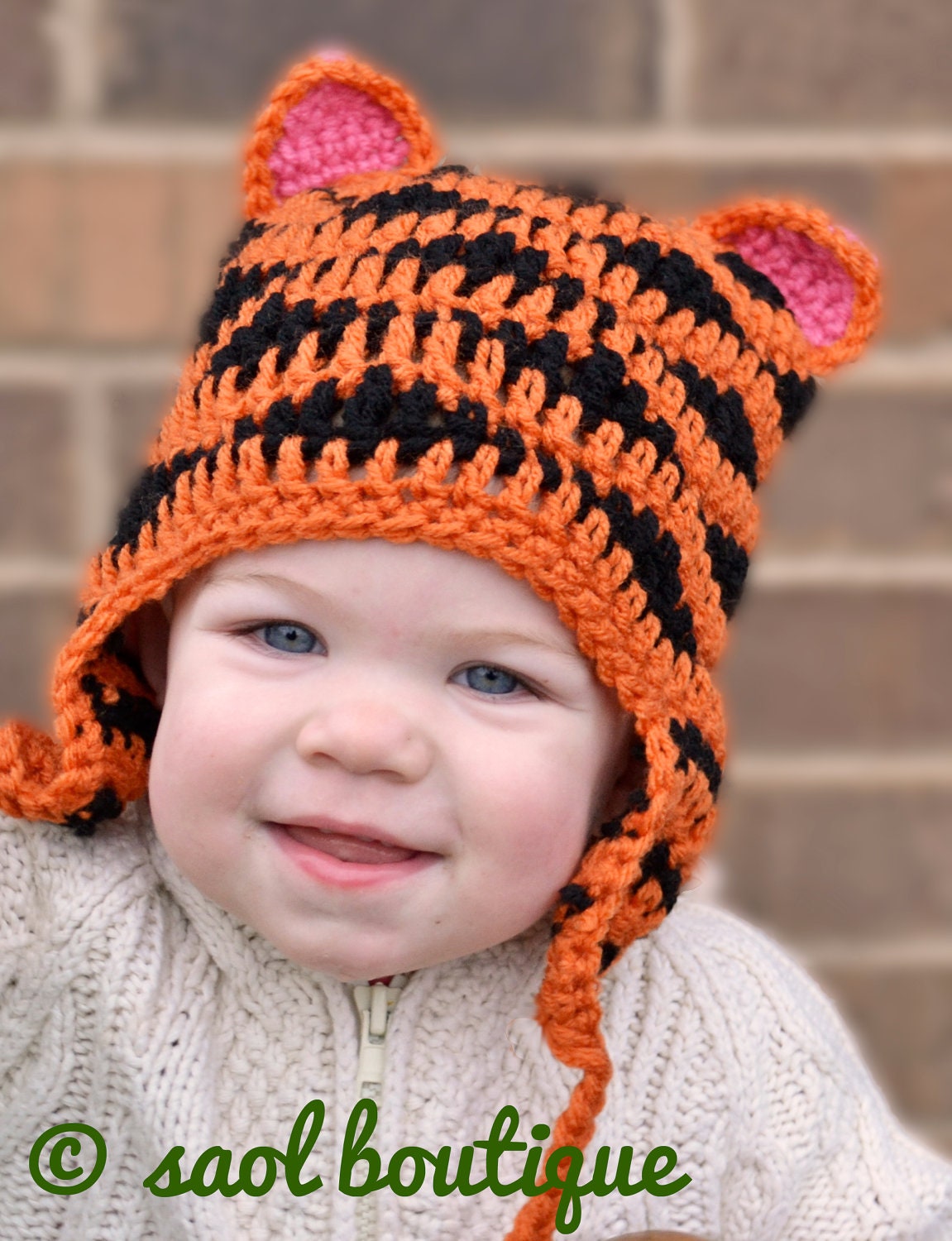 Crochet Pattern for Resale Tiger Hat by SAOL on Etsy