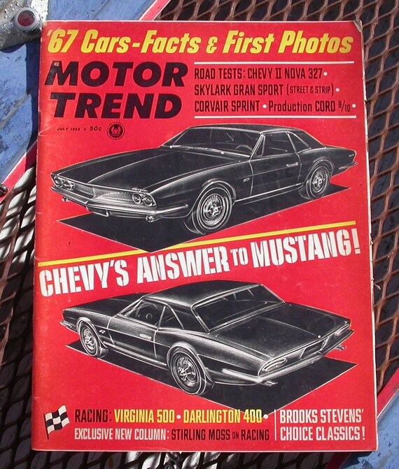vintage July 1966 Motor Trend magazine sports by SaltysPirateDen