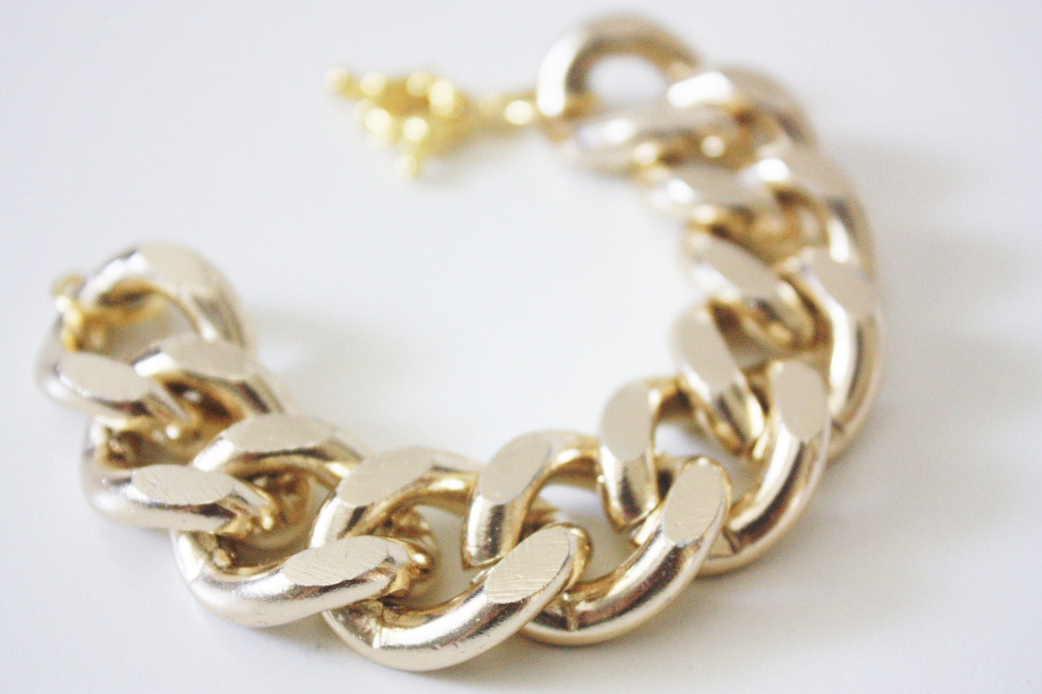 Oversize Chunky Gold Chain Bracelet