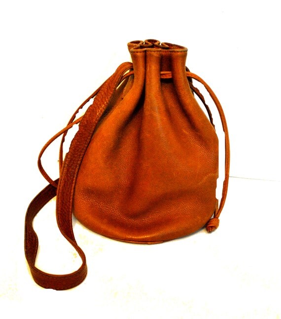 RESERVED.Do. Not. Buy. Vintage COACH Brown Leather Bucket Bag/