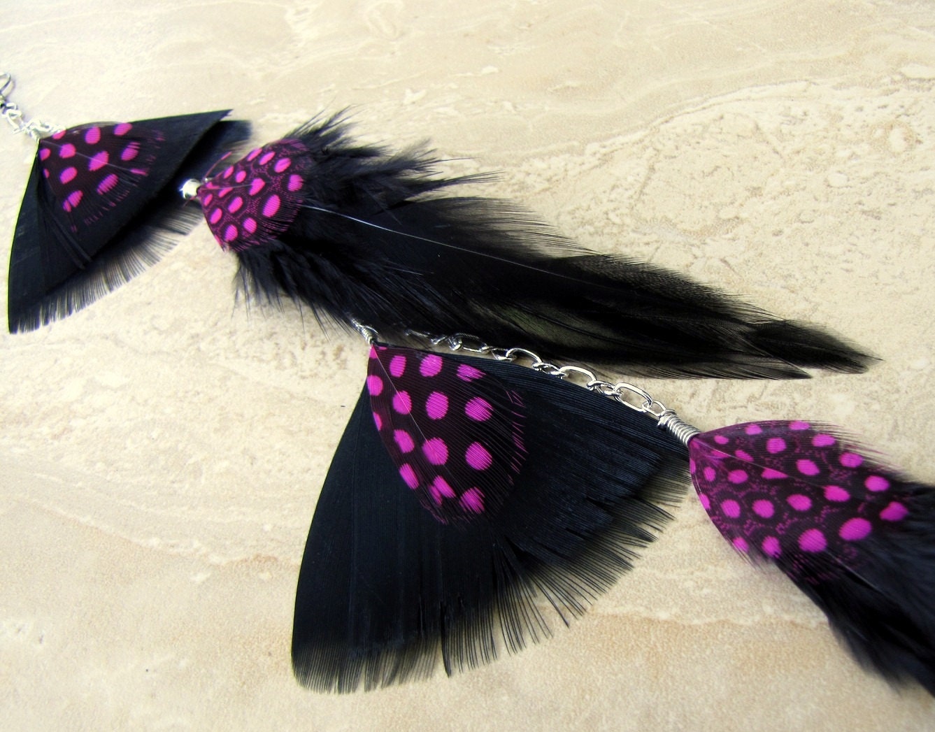 50 OFF Long Feather Earring Extra Long by peacefrogdesigns