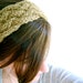 Braided Headband, Hand Knit in Sage Green Wool, Cabled