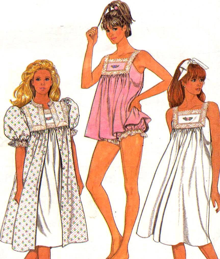 storage pattern dress PrettyPatternShop Vintage Pajamas by Sewing Baby Doll Pattern