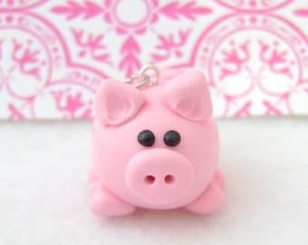 Handmade Polymer Clay Pig Ornament