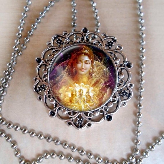 Shakti Goddess Necklace Exquisite Sacred Image by FindYourFeeling