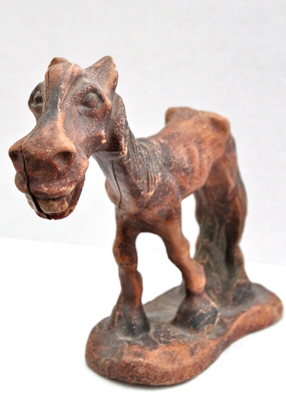 vintage old nag wood horse // hard-life // by MilnerMercantile