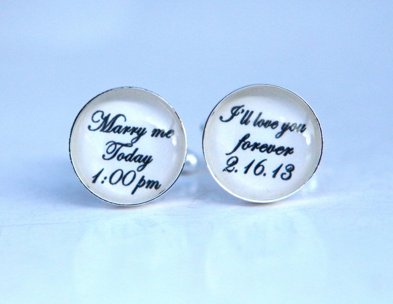 Personalized Cufflinks Wedding Cuff links Marry me by yayadiyclub