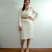 1960s Ivory Sweater Dress // Medium // Large