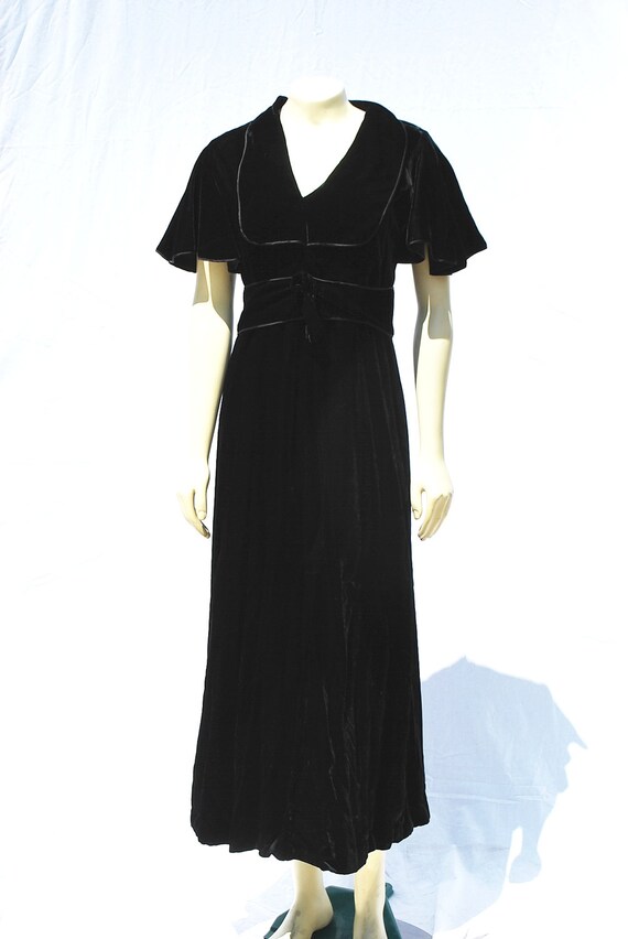 vintage 50'sFRATTINA chic Rome velvet dress gown by thekaliman