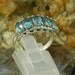 Blue Topaz Heart Band Ring