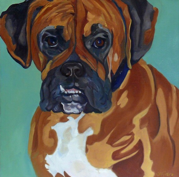 Boxer Dog Original Pet Portrait