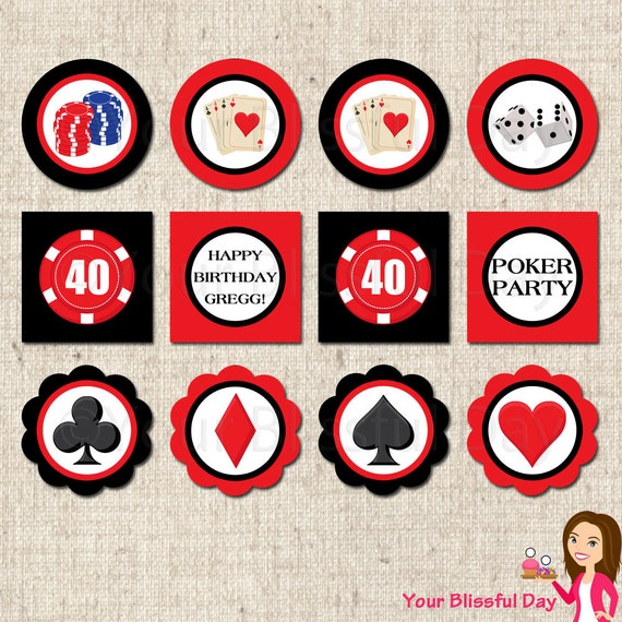 PRINTABLE Poker Party Circles Il_570xn