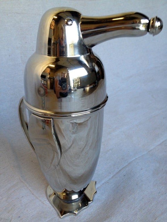 Vintage Penguin Cocktail Shaker