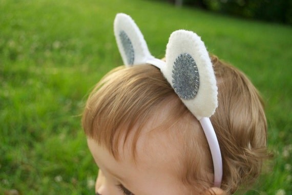 Wool Felt Polar Bear Ears Headband