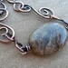 Copper Bracelet Wire Wrapped Agate Handcrafted Chain