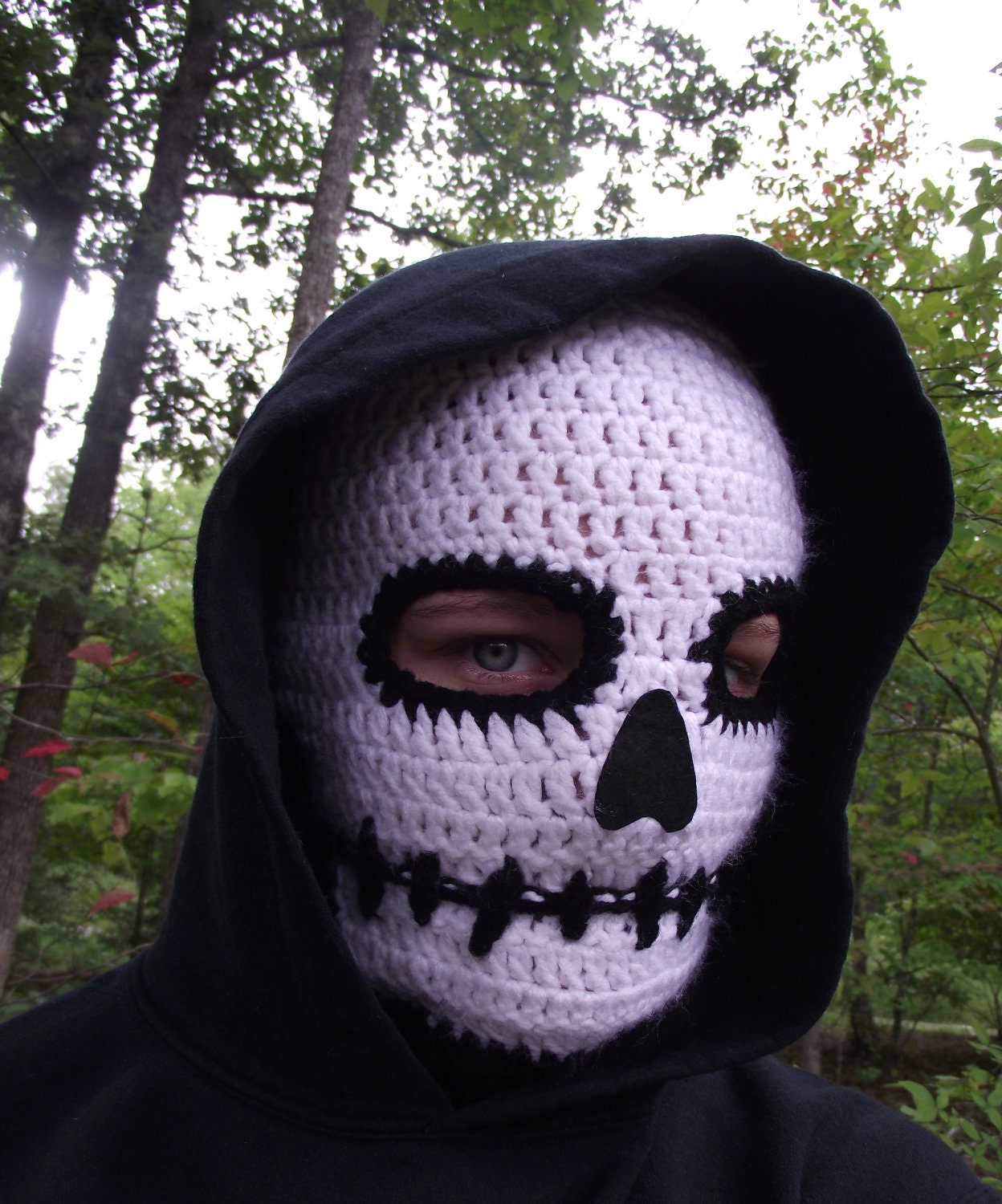 Death Mask Crochet Skull Ski Or Biker Mask