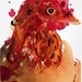 Rooster Art Rustic Country Farm Decor, Original Watercolor Painting