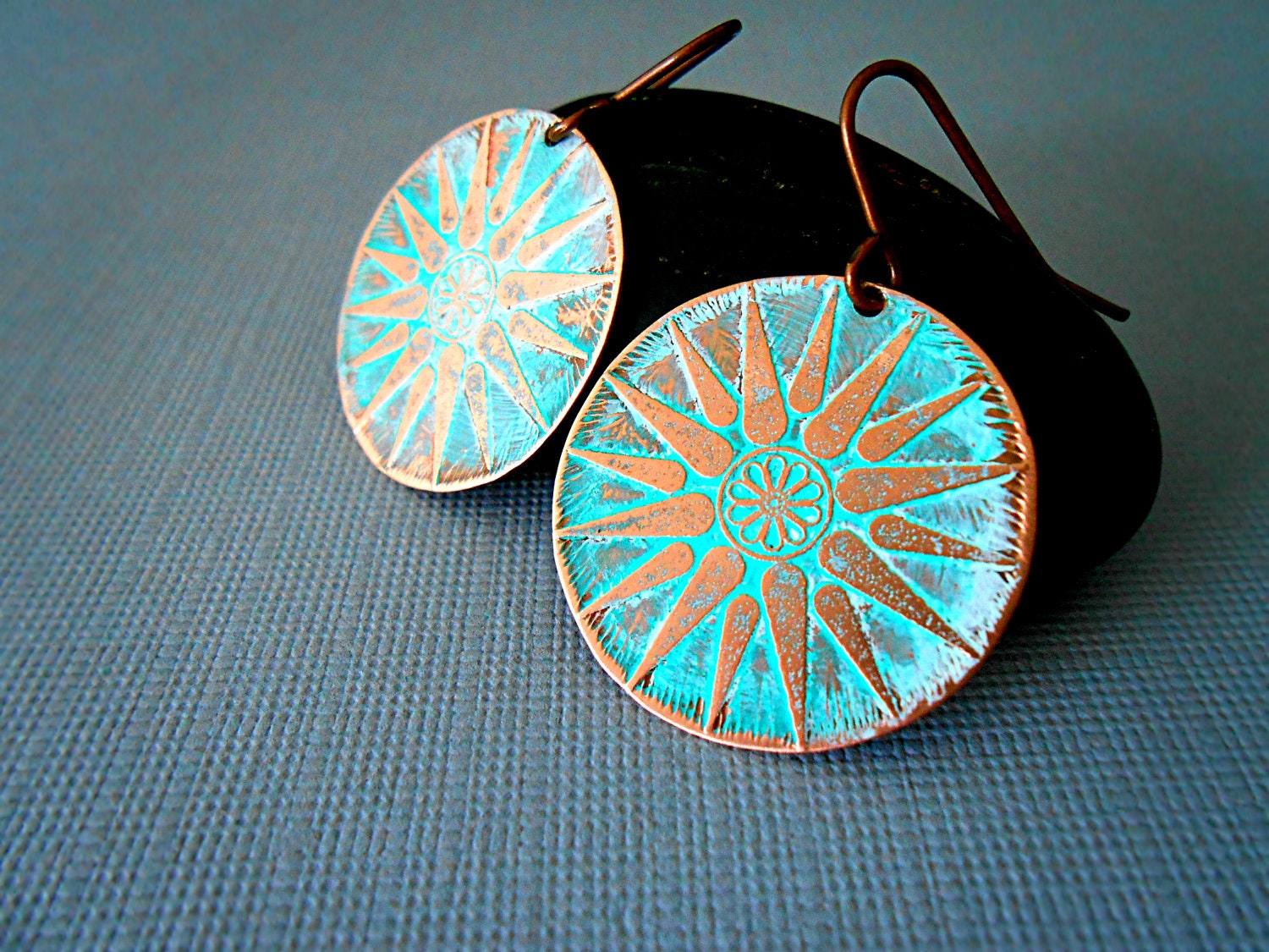 etched copper jewellery