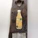 bottle opener reclaimed wood wall mount mason jar cap catcher burnt finish and decoupage man cave