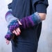 Fingerless Gloves Extra long Arm warmers Fingerless mittens Crocheted Handmade texting gloves Wrist warmers violet burgundy turquoise grey