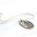 Fern Botanical Silver Necklace / Nature Inspired Design / Plant Impression / Sterling Silver Jewelry by burnish