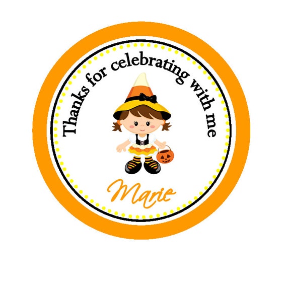 SALE- Candy Corn Girl Stickers/ Tags Il_570xn