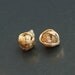 Wire Wrapped Earrings, Gold Ball Studs, Knot Posts