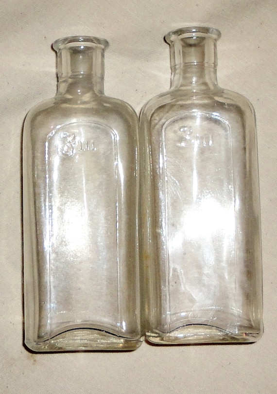 2 oz Antique Owens Medicine Glass bottle by HarmoneesCreations