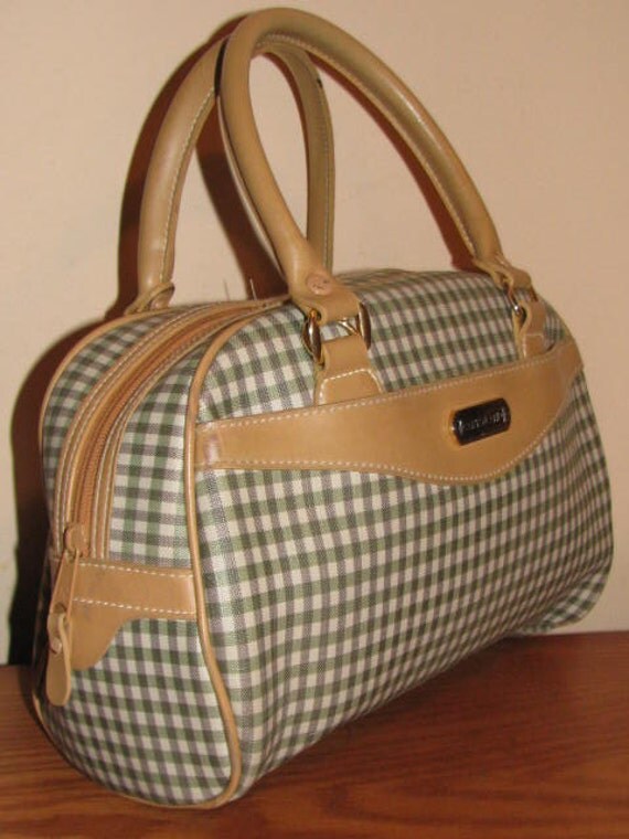 FALL Vintage CARRYLAND USA Doctors Bag // Purse Handbag Green