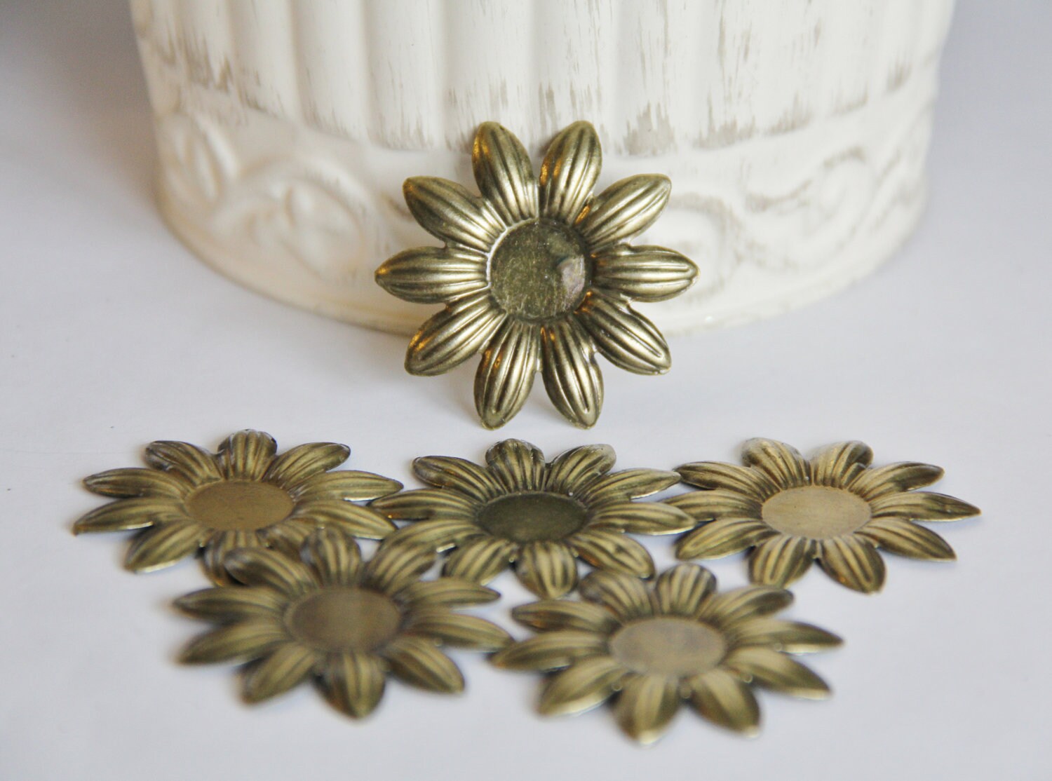 6 Filigree Metal Embellishments for ScrapbookingCard