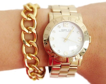 ON SALE: Gold Plated chunky chain Bracelet - 24k gold plated