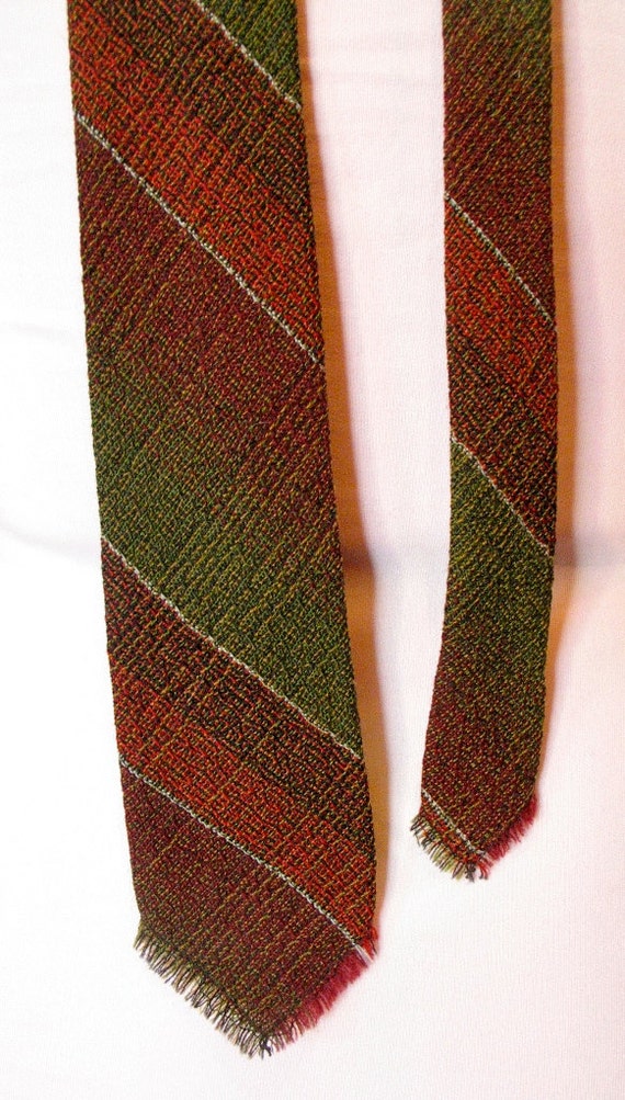 Vintage Early 1960s Woven Wool Men's Necktie