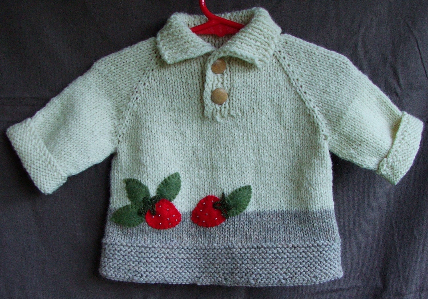Wool Baby Girl Sweater 100 Wool Pullover by SilverMapleKnits