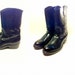 SALE 20 - Vintage Womens Rain Boots 9 - Black Rubber Cowboy Boots 9