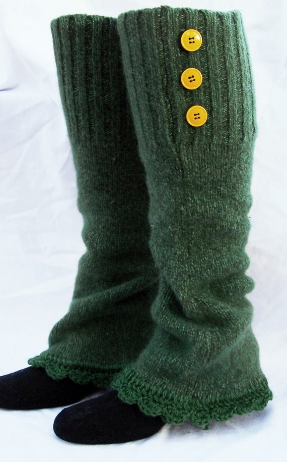 Wool leg warmers recycled bulky sweater womens accessories