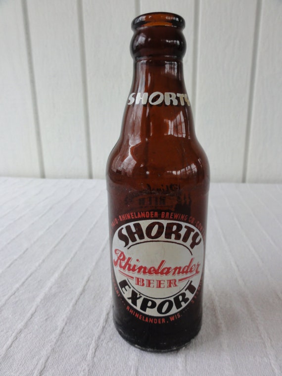 1948 Rhinelander Beer Shorty Export Beer Bottle 7 oz