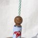 Boy and Rocket Wood Peg Candle Holder