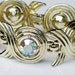 Sarah Coventry Link Bracelet Aurora Borealis Swirl Crystal Vintage Statement Retro Art Deco 1960s Signed Collectable Jewelry Spring Summer