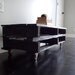 Very Dark Walnut Stained Pallet Coffee Table - Narrow