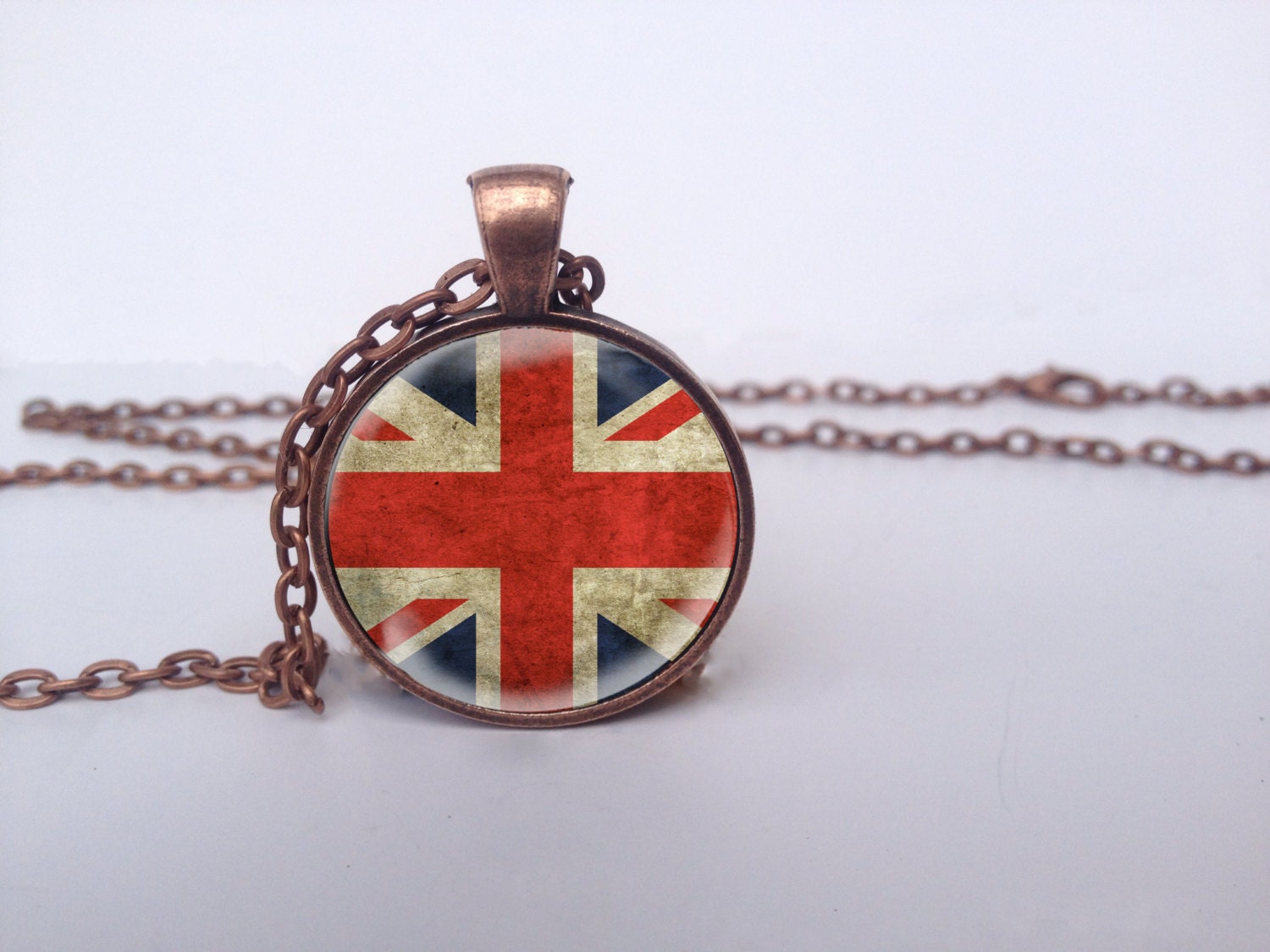 British Flag Necklace Union Flag Jewelry British by LePetitPanda