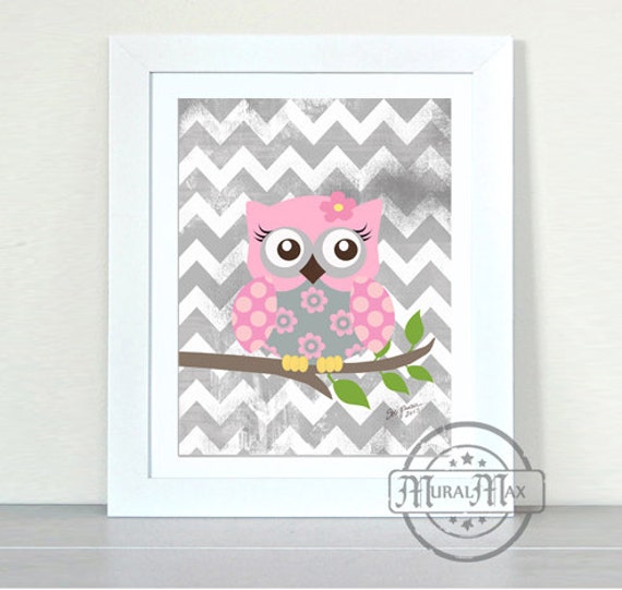 Owl Nursery Decor Owl Nursery Baby Girl Nursery Art