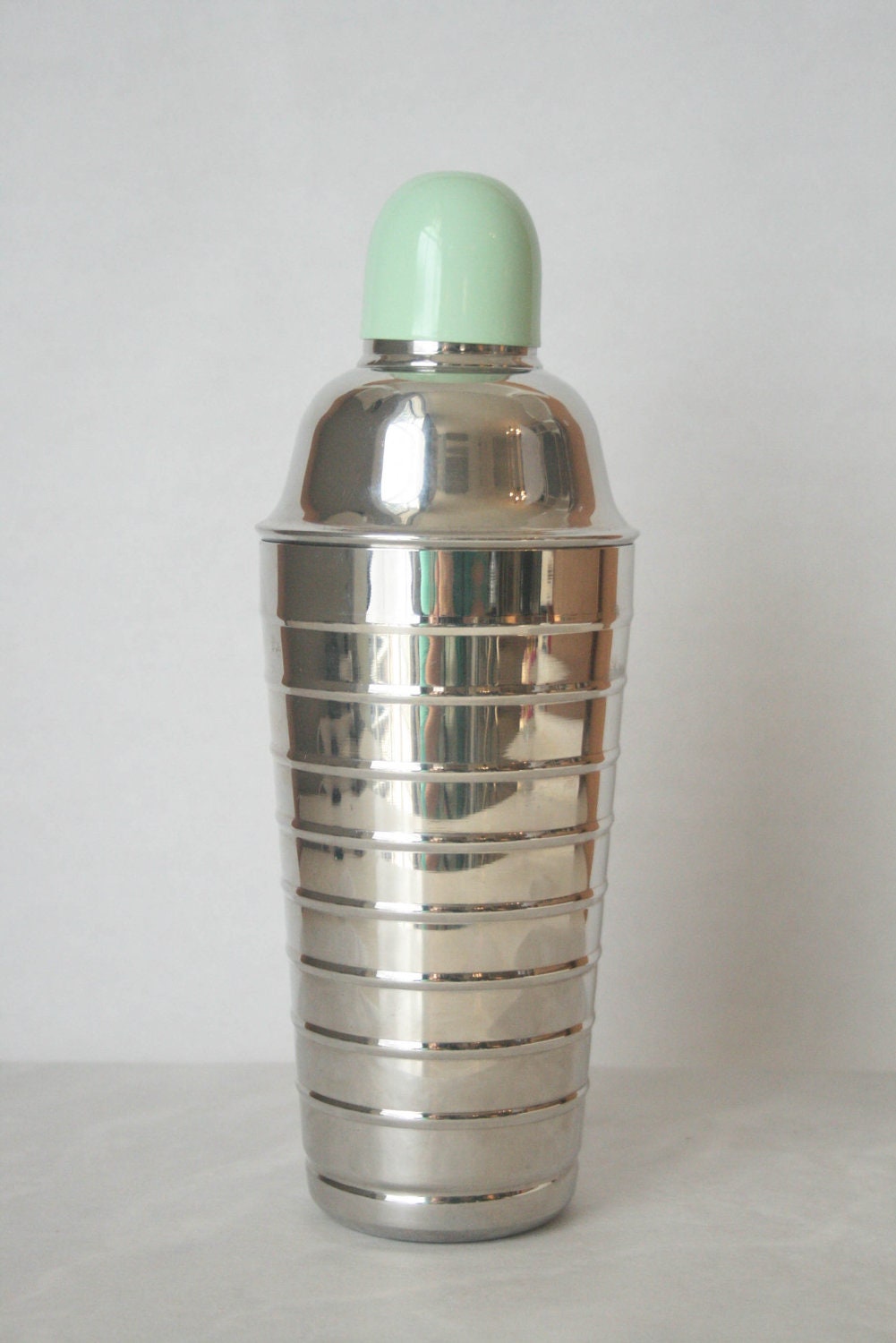 Cocktail Shaker Mint Green Vintage 3pc