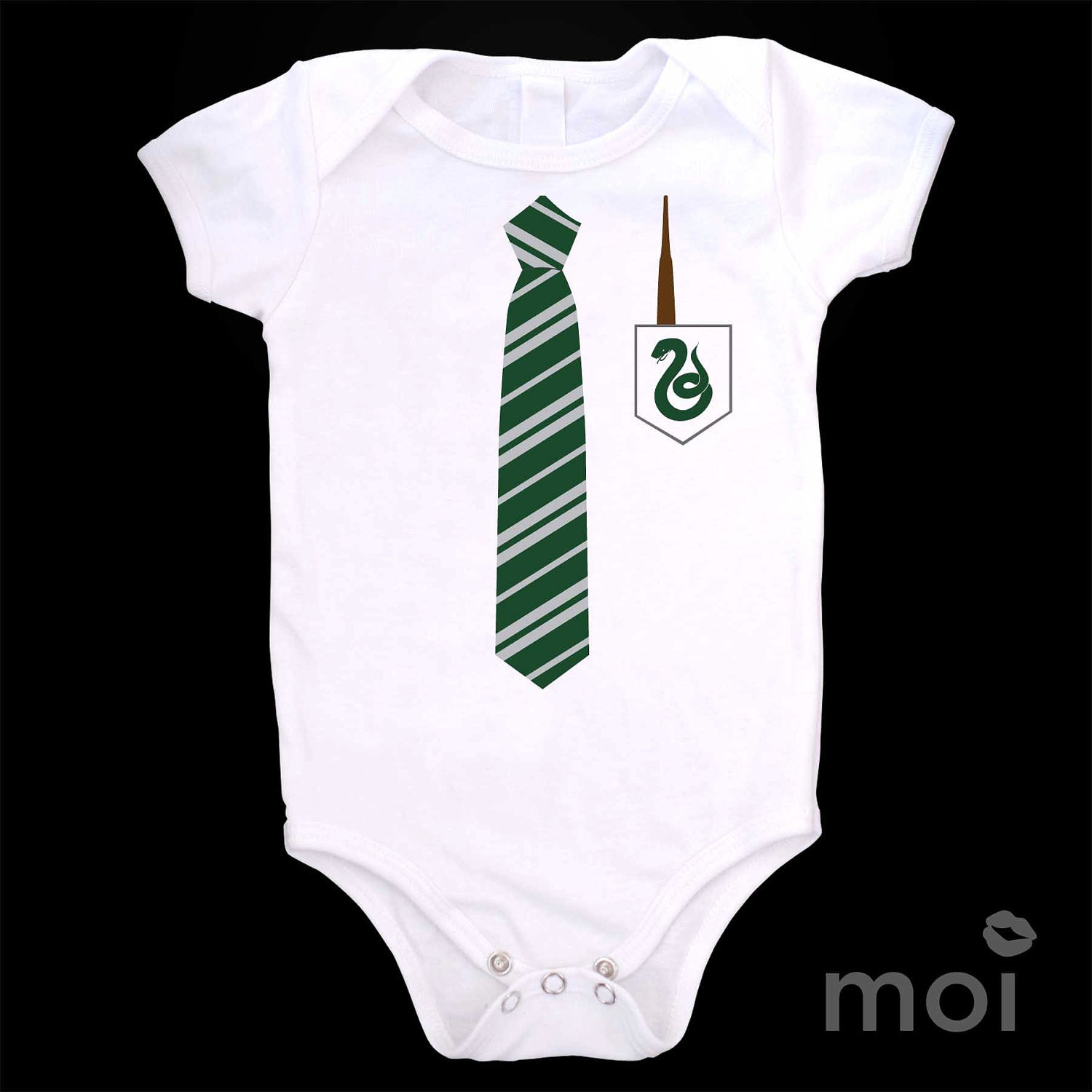 Download Organic Cotton: Mock Slytherin Uniform HP Bodysuit Funny