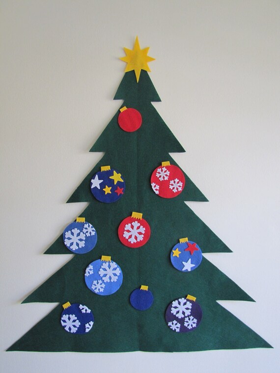 Felt Christmas Tree for Children to Decorate