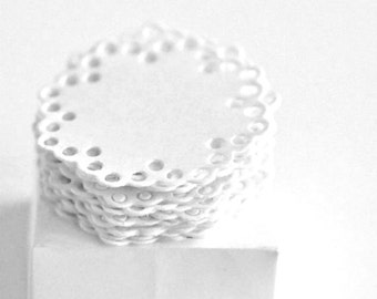 White Doily Envelope Seals | White Paper Doily Stickers Wedding Engagement Invitations | Scrapbooking Embellishments | Doily Embellishments