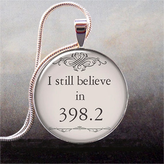 I still believe in 398.2 pendant, fairy tale pendant, book pendant, book jewelry, book jewellery