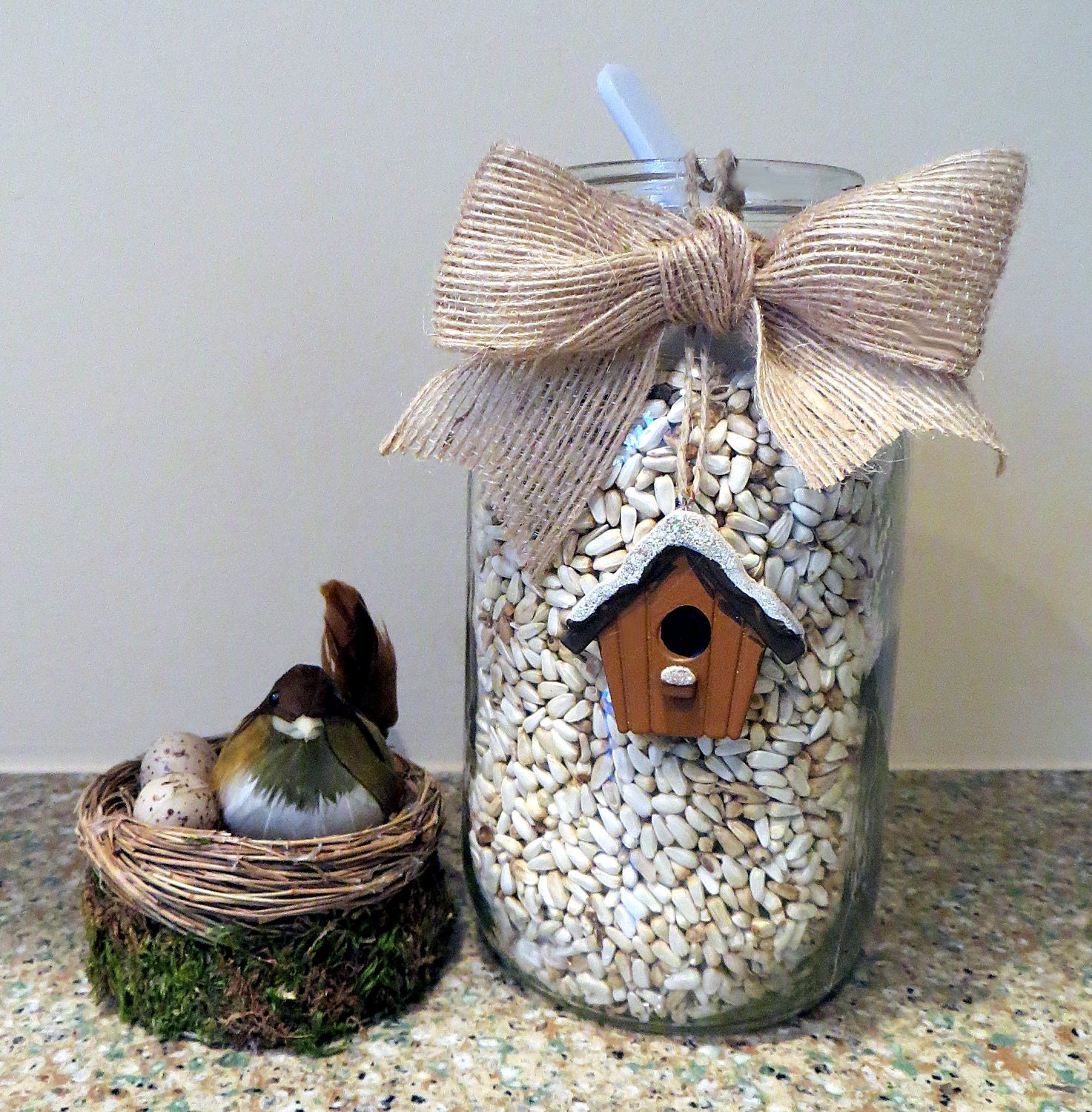Birdseed Mason Jar Favor With SeedsChoose Your Bird